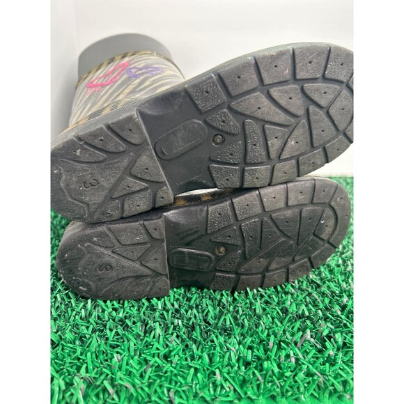 Shake it up Girls Zebra Print Rain Boots with Heart Design Size 3 - Picture 5 of 8